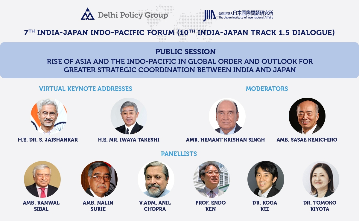 DPG-JIIA 7th India-Japan Indo-Pacific Forum: Public Session and Panel Discussion